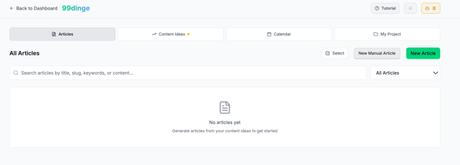 SEOZilla project view