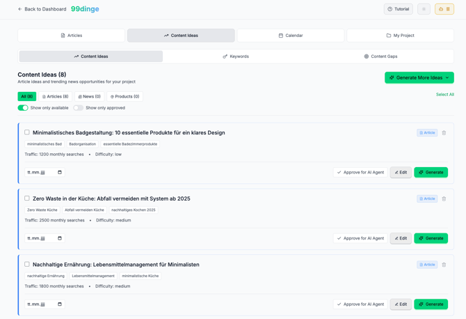 SEOZilla content ideas